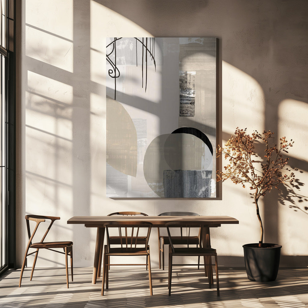 Monochrome Fluidity | Canvas