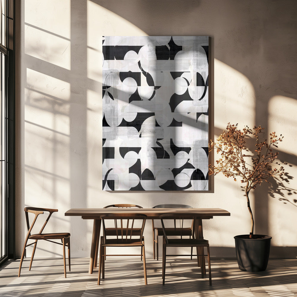 Geometric Shapes And Monochrome Tones | Canvas
