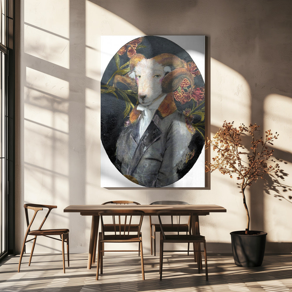 Regal Ram Portrait | Canvas