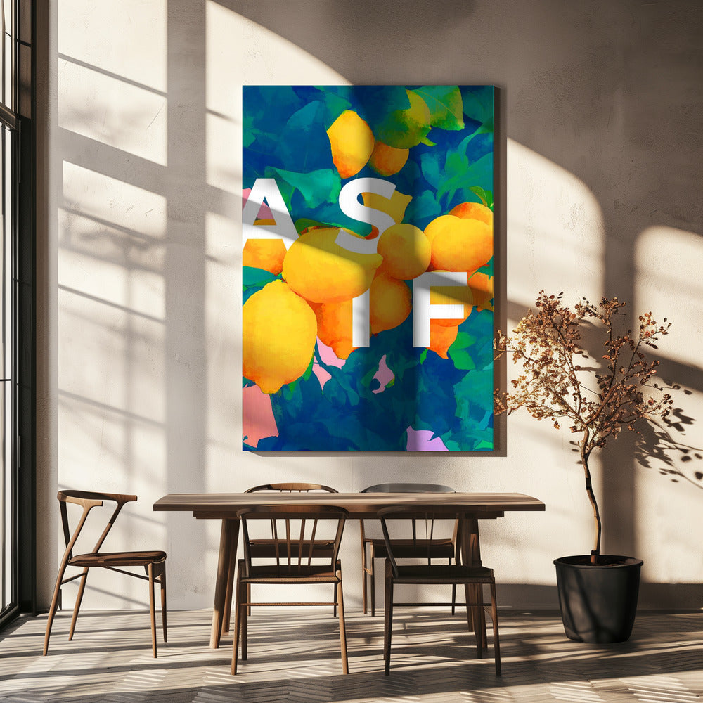 Bright Yellow Lemons | Canvas