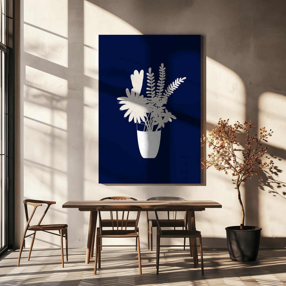 Sepia Floral Silhouette | Canvas