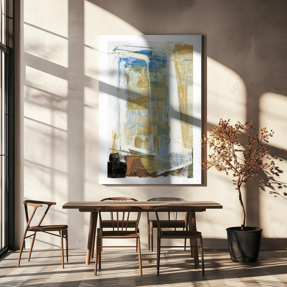 Earthy Tones And Vibrant Blues | Canvas