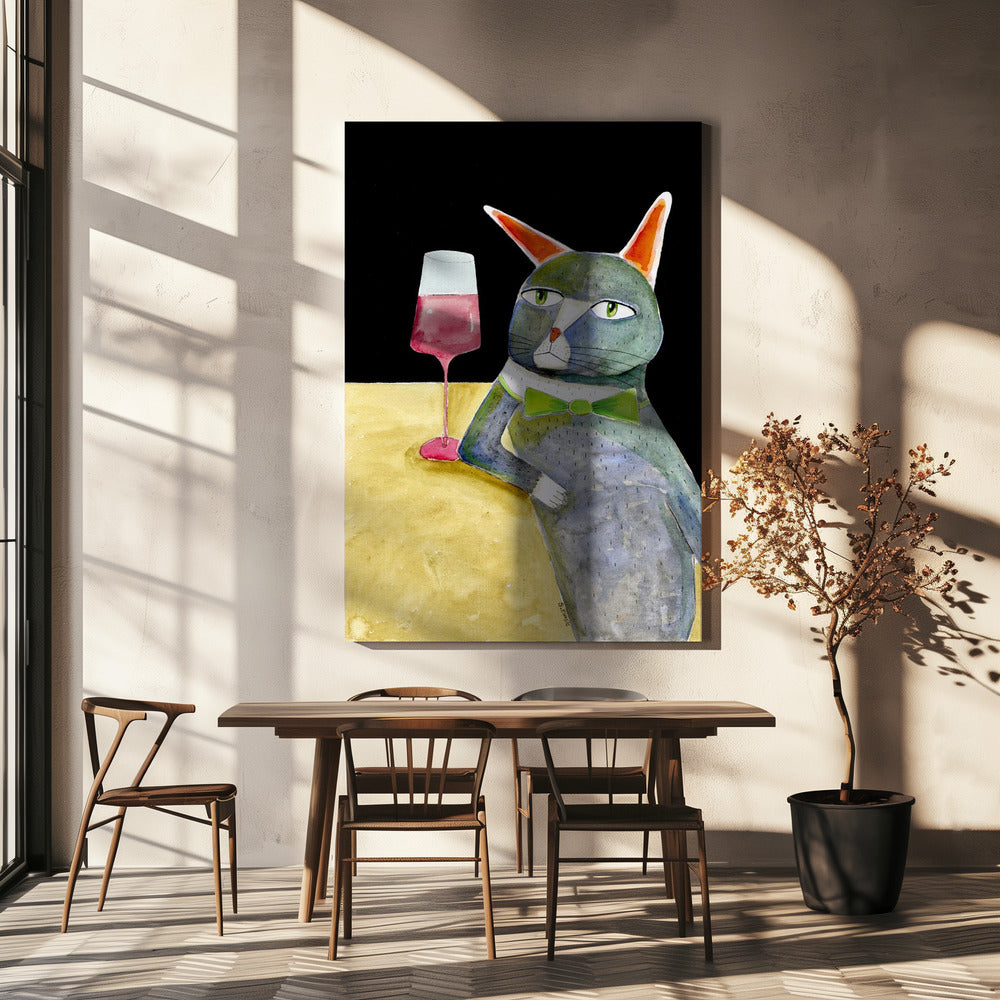Cat at the Bar | Canvas