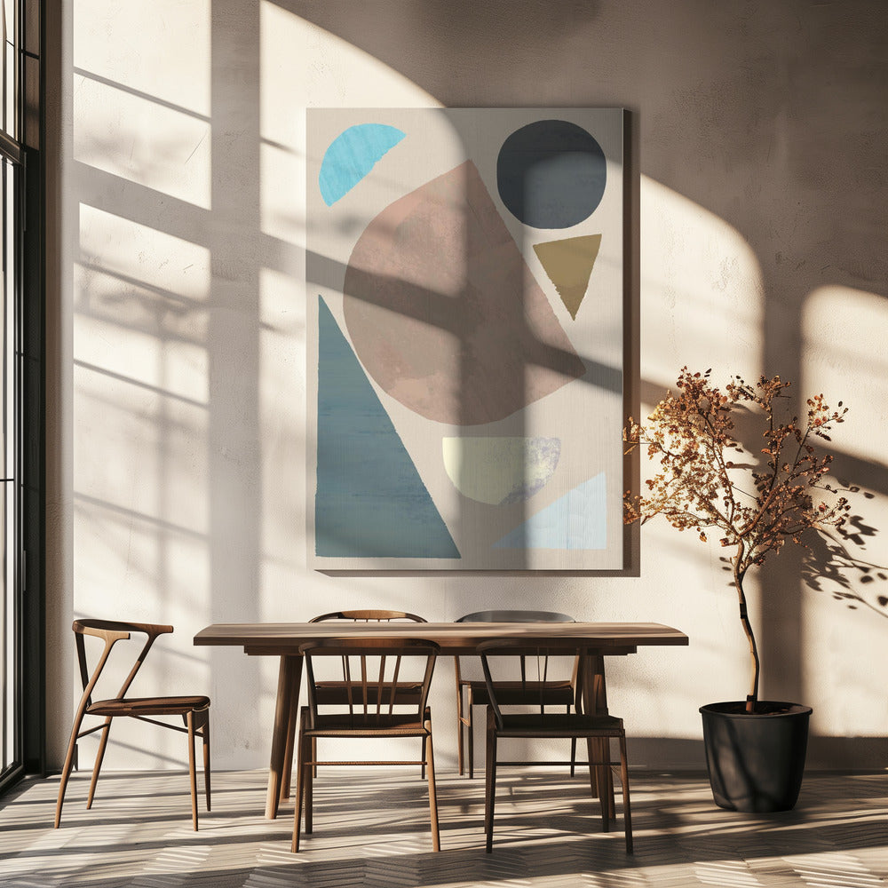 Abstract Shapes in Muted Tones | Canvas