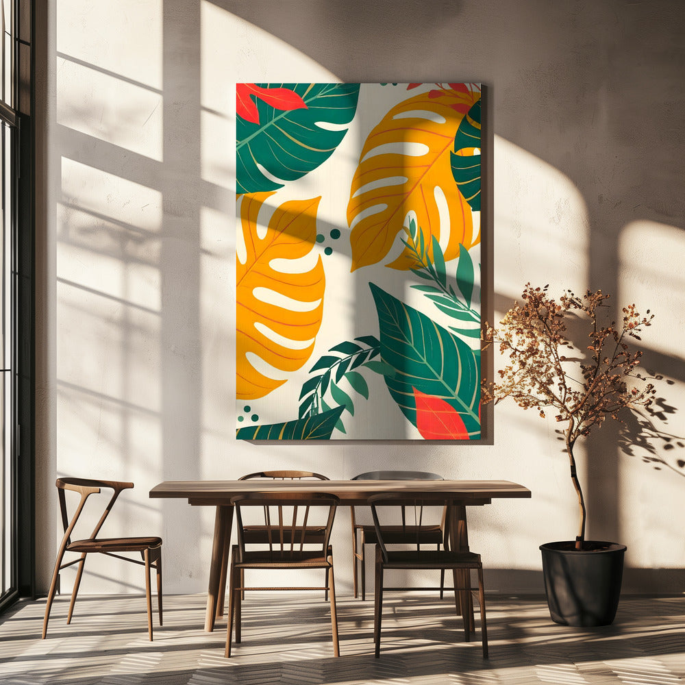 Golden Tropics Vibes | Canvas
