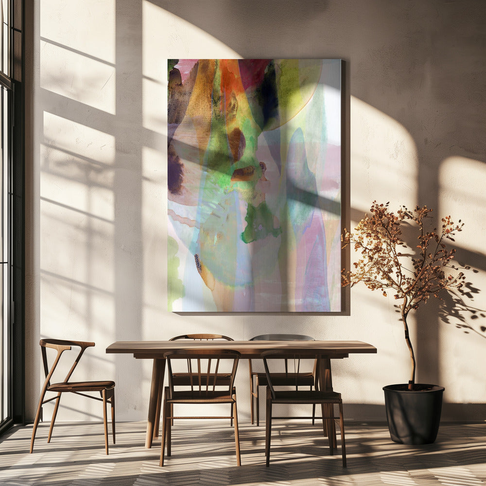 Translucent Abstract in Muted Hues | Canvas