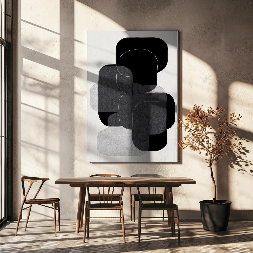 Monochrome Layers | Canvas