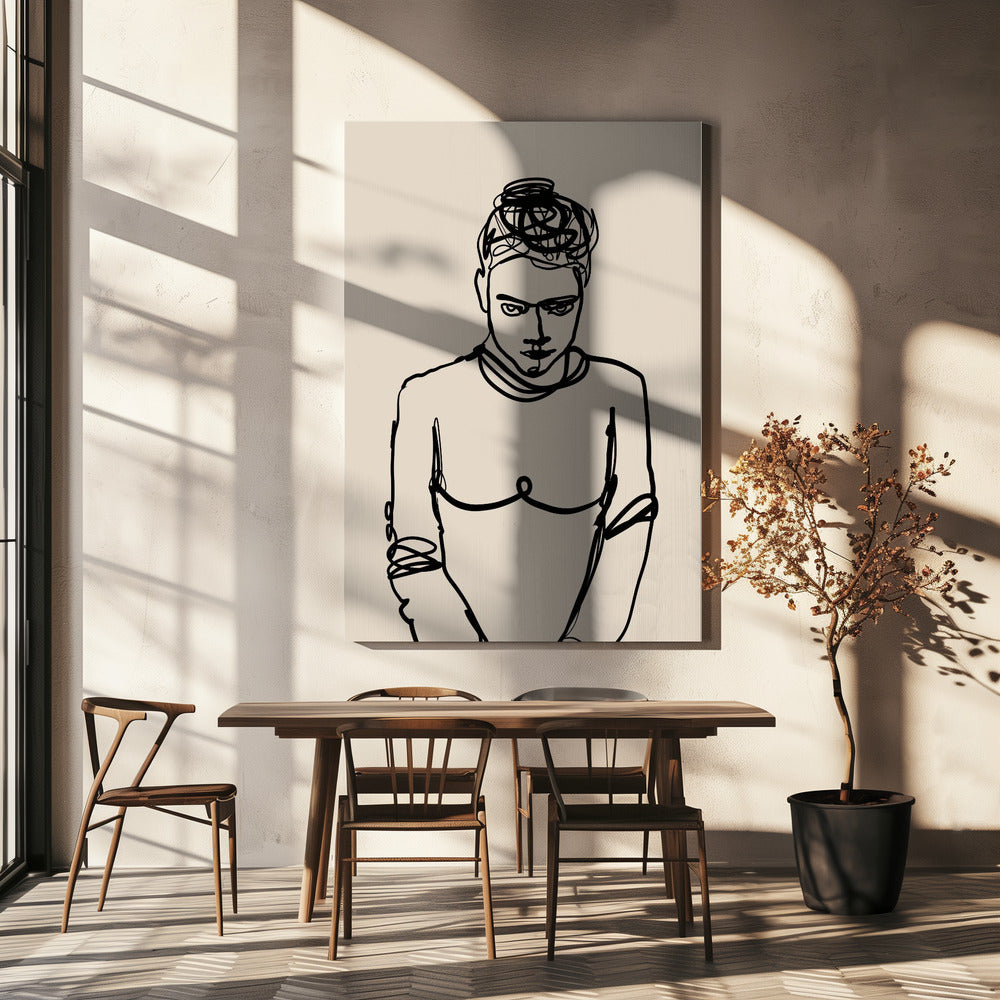 Line drawing lady | Canvas