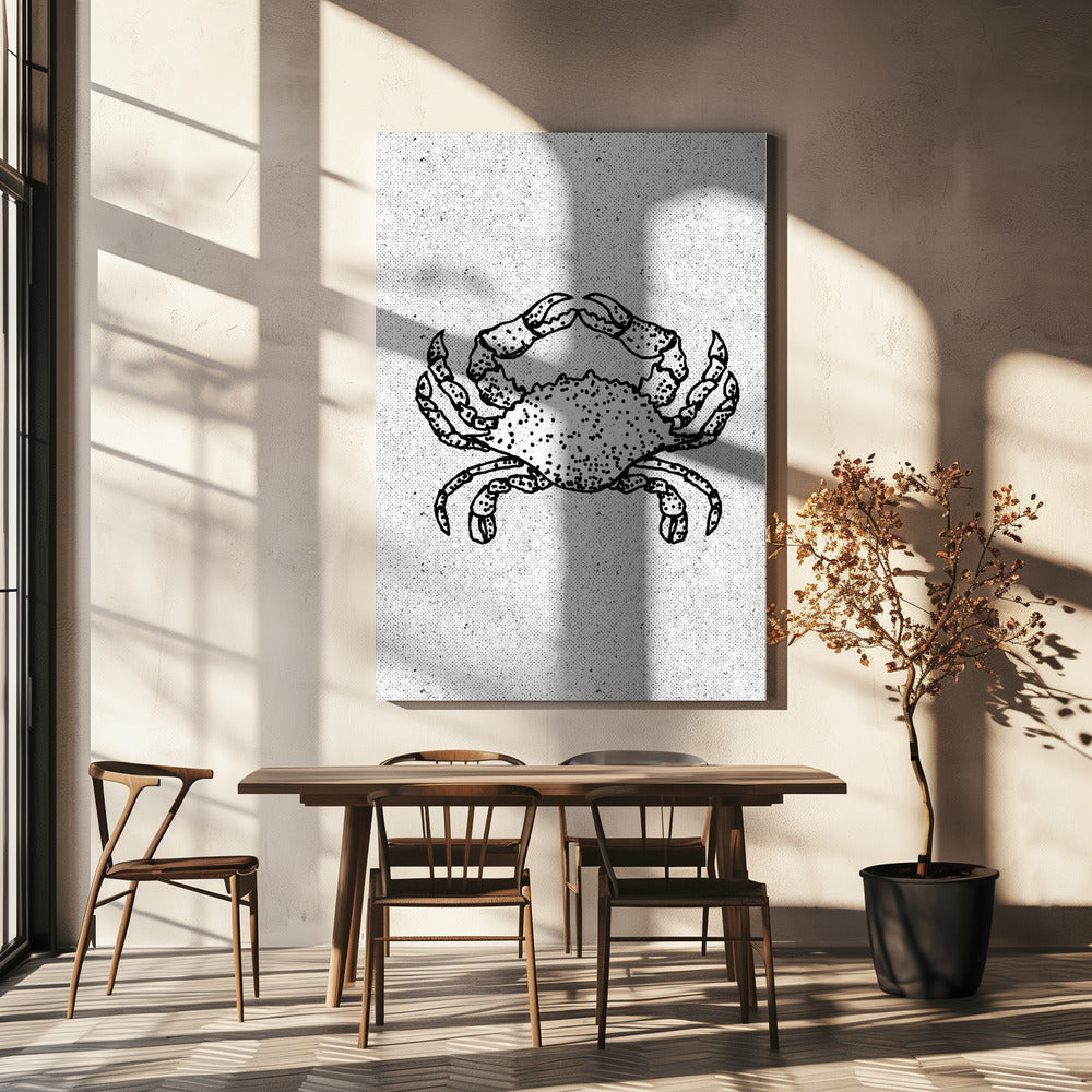 Black And White Crab | Canvas