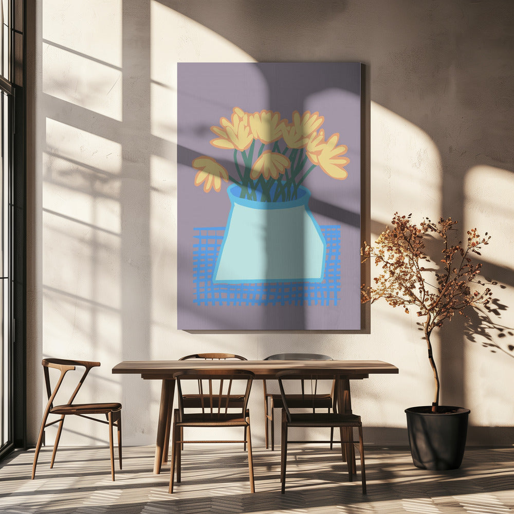 Daisies in vase | Canvas