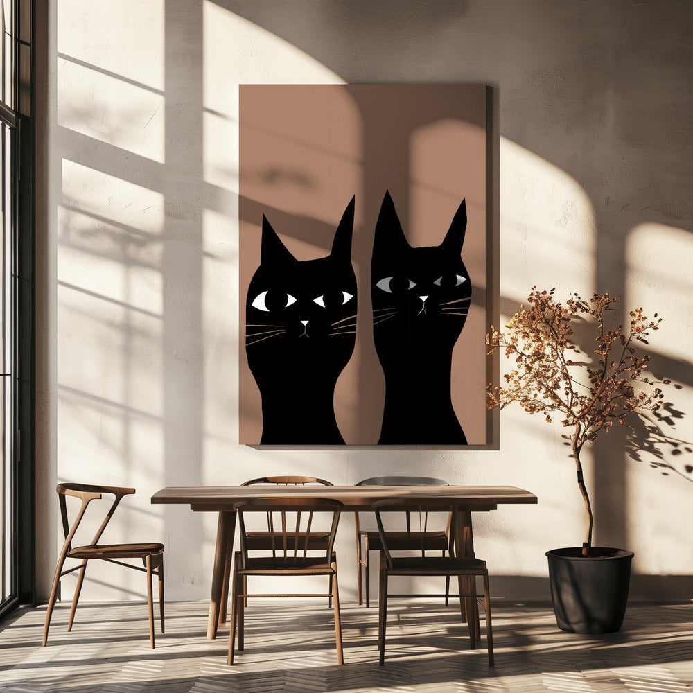 Two black cats | Canvas