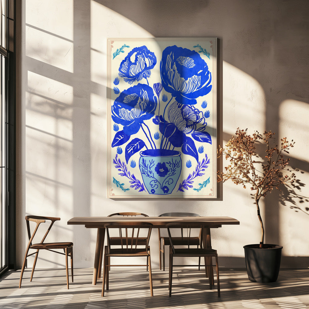 Blue Blossom Vase | Canvas