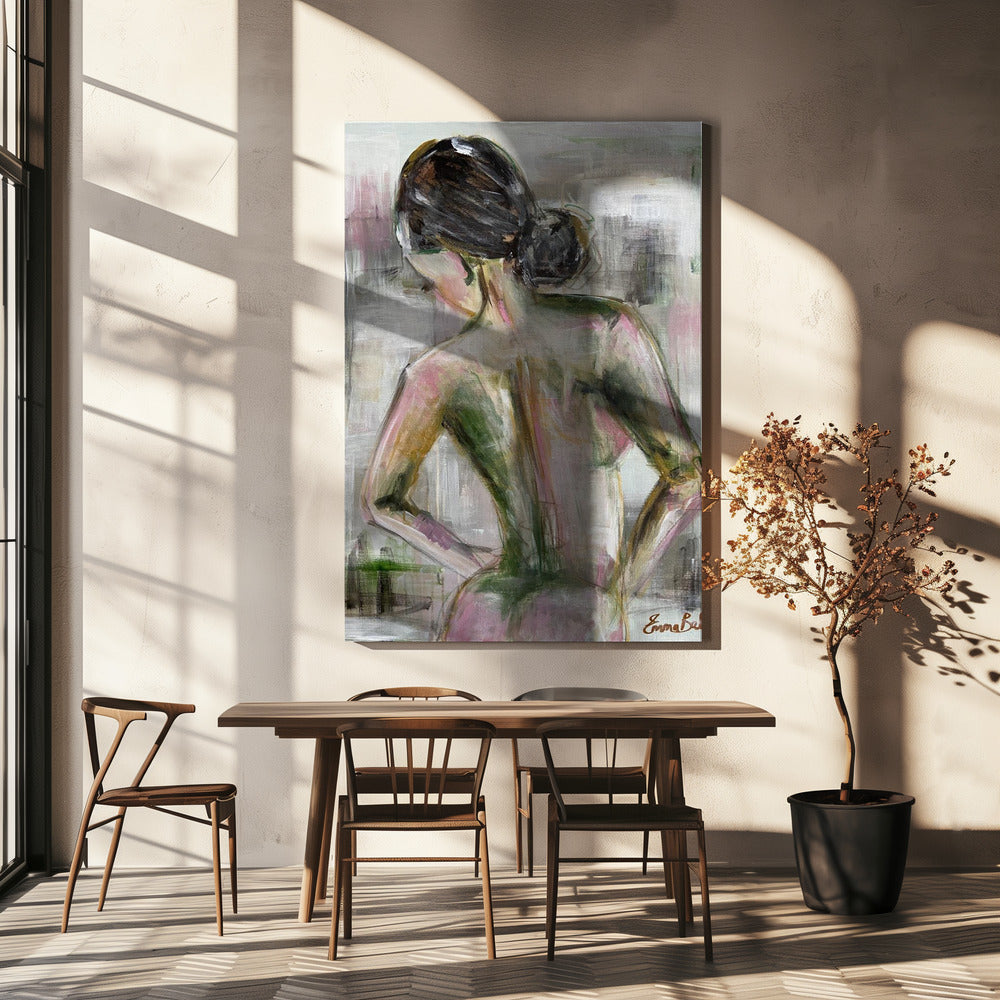 A Woman Portrait from Behind | Canvas
