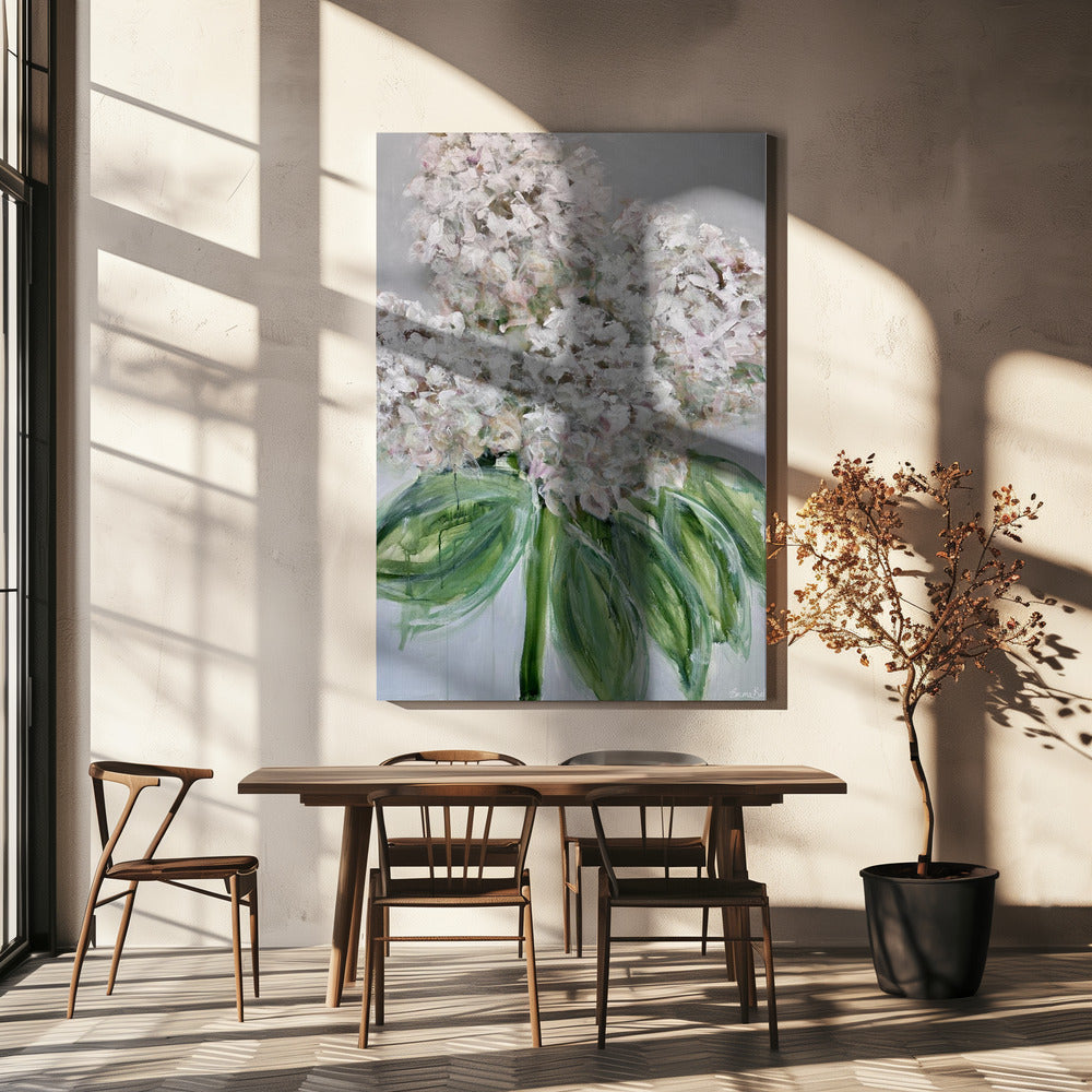 White Hydrangea Bloom | Canvas