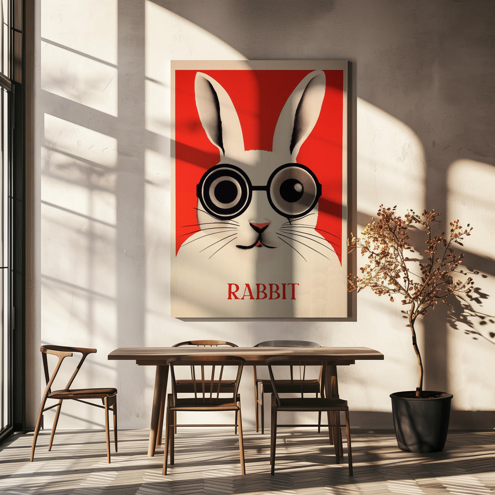 Rabbit With Oversized Glasses | Canvas
