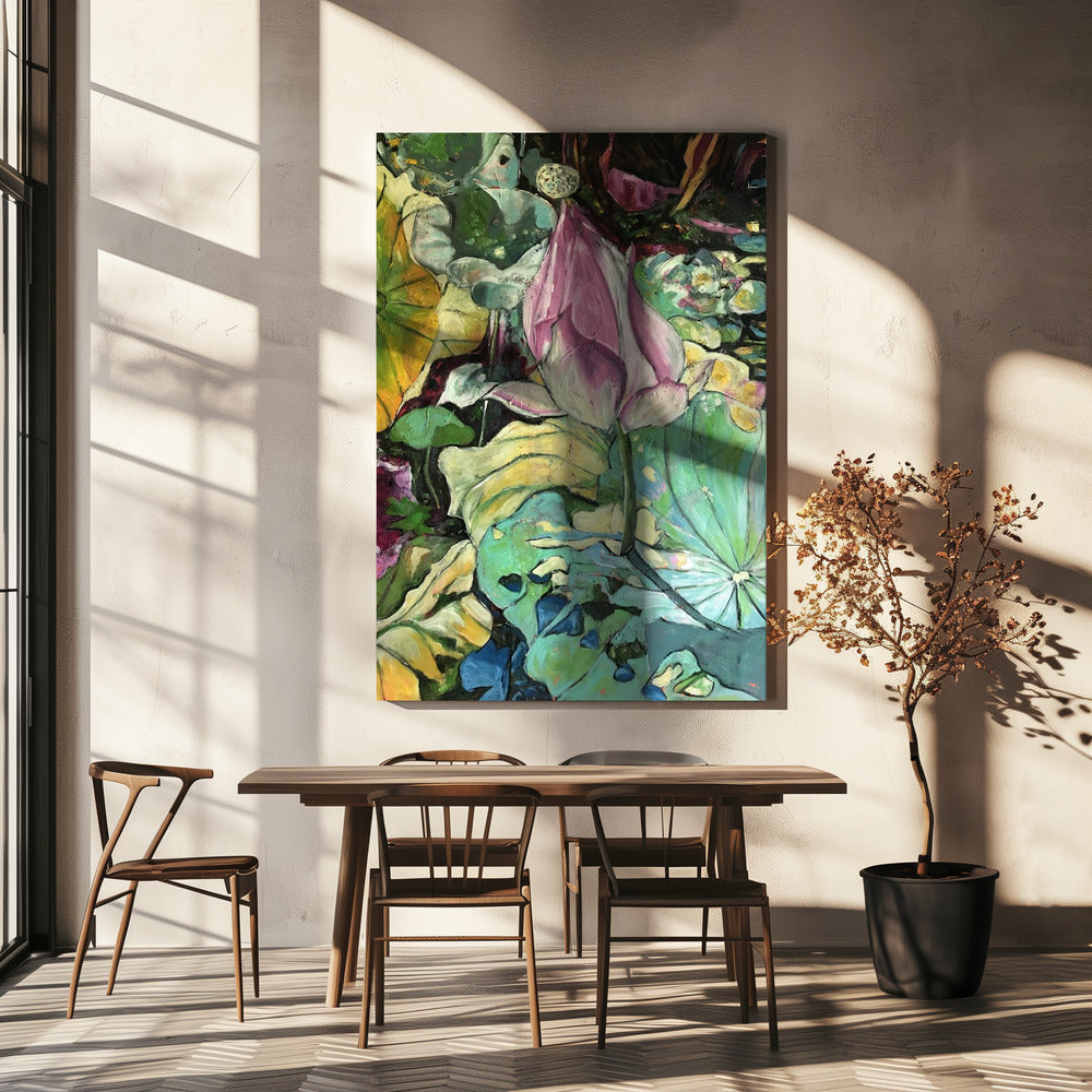 Lush Lotus Pond | Canvas