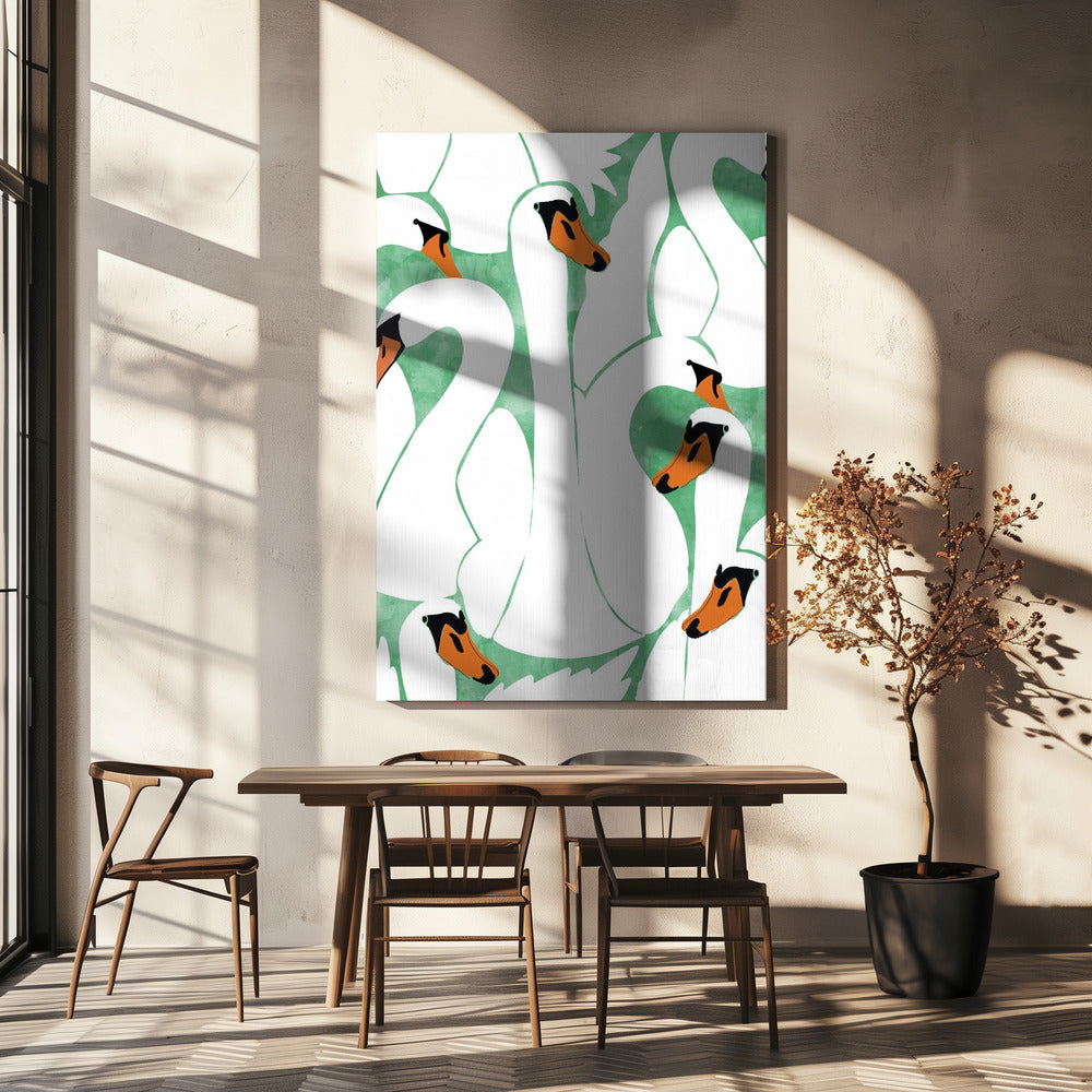 Graceful Swans | Canvas