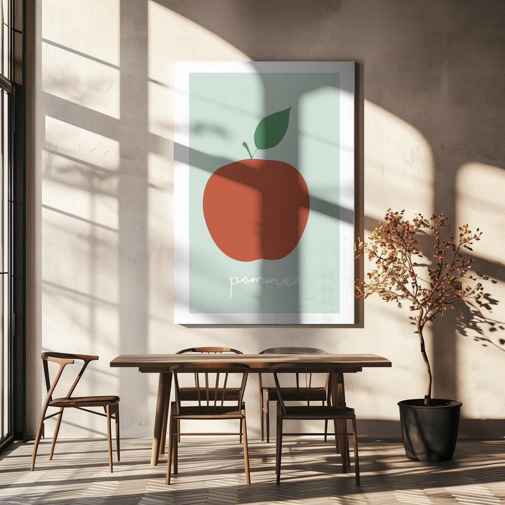 La Pomme (Muted Red) | Canvas