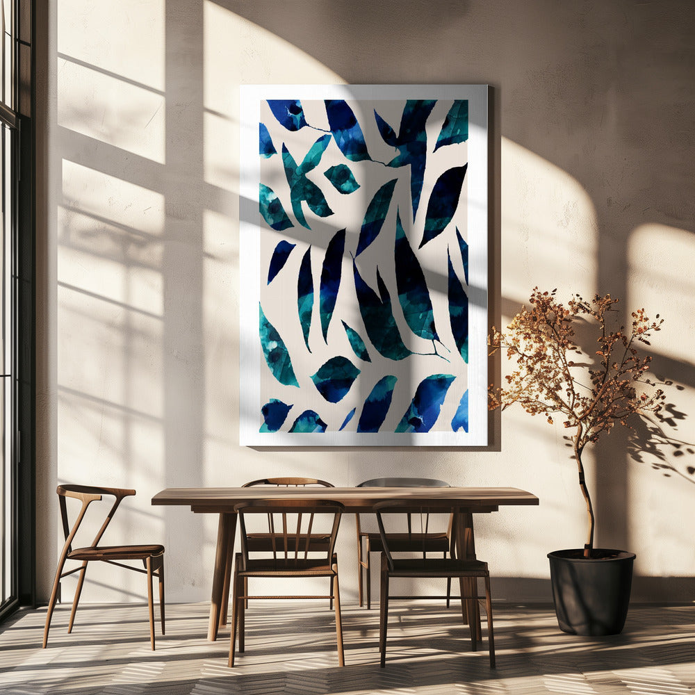 Indigo Leaf Fall | Canvas