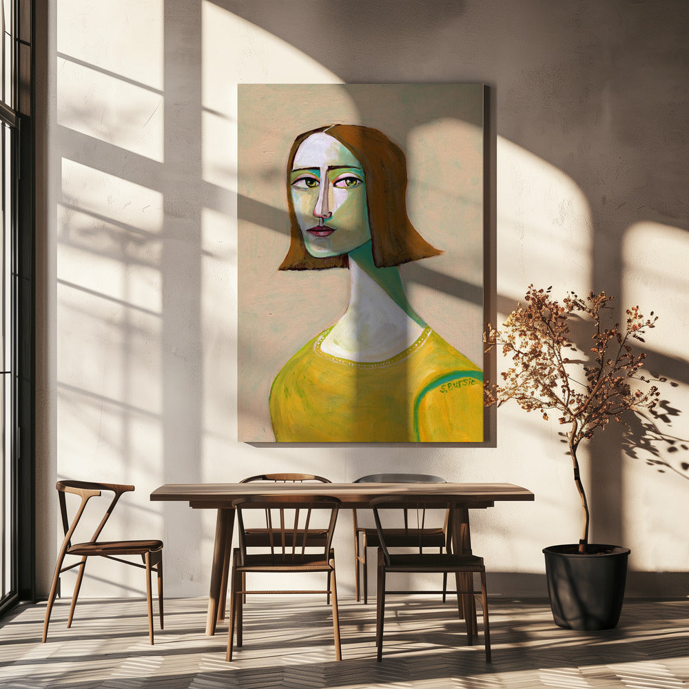 Brunette Lady with the Look | Canvas