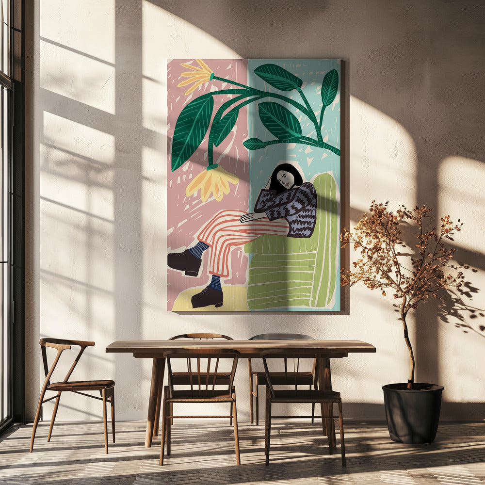 Woman resting | Canvas