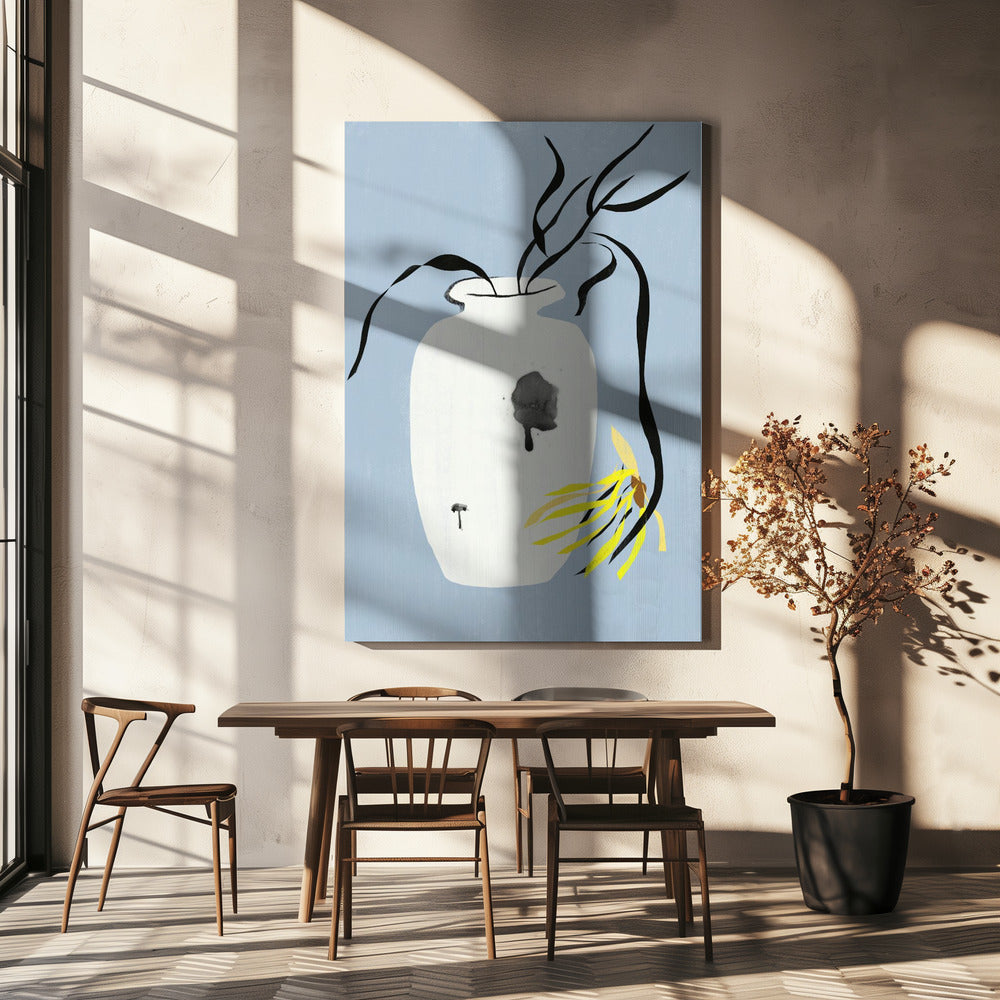 Vase And Withered Bloom | Canvas