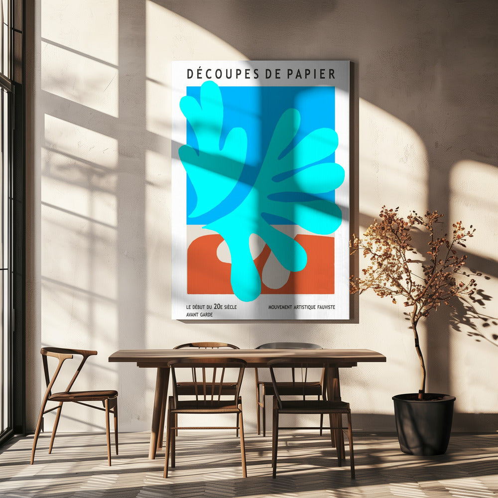 Organic Shapes And Vibrant Blue Hues | Canvas