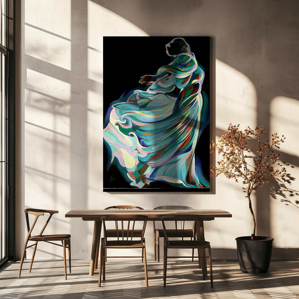 Abstract Depiction Of A Dancer In Motion | Canvas