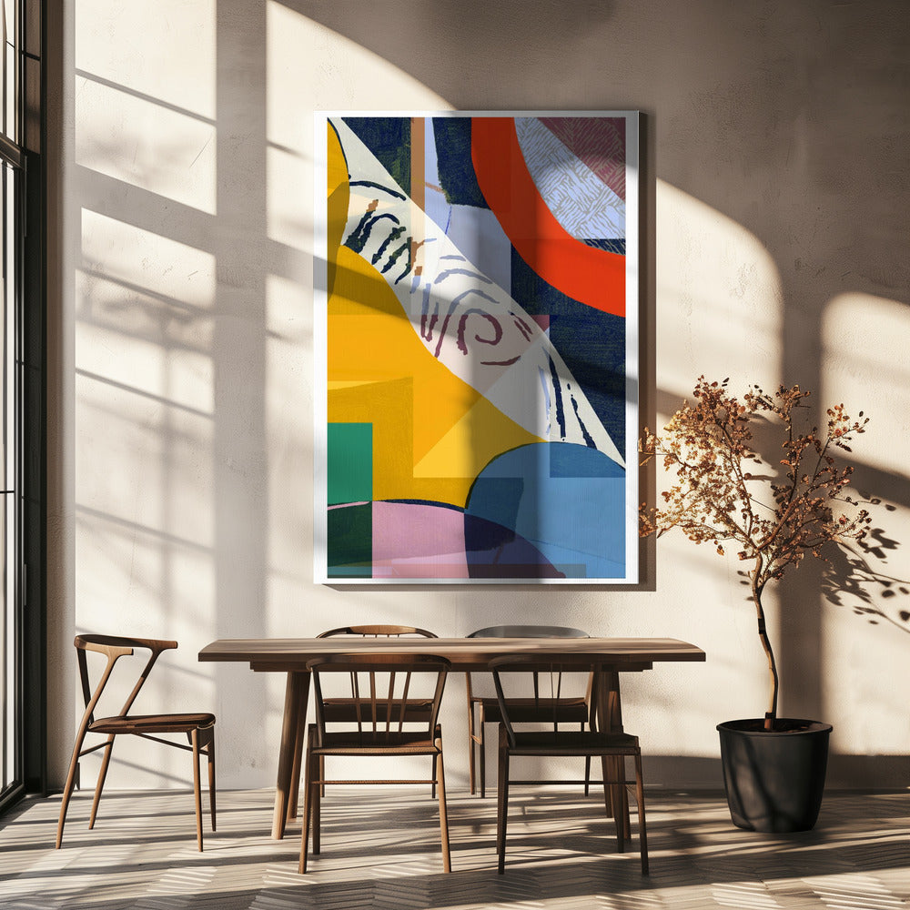 Vibrant Composition Of Geometric Shapes | Canvas