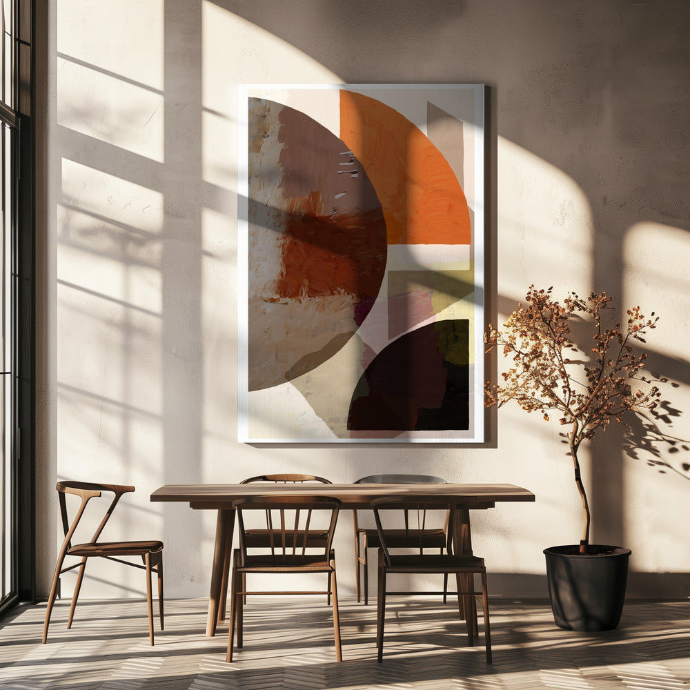 Bold Geometric Shapes And Earthy Tones | Canvas