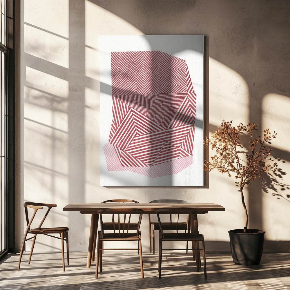 Striped geometric shape | Canvas