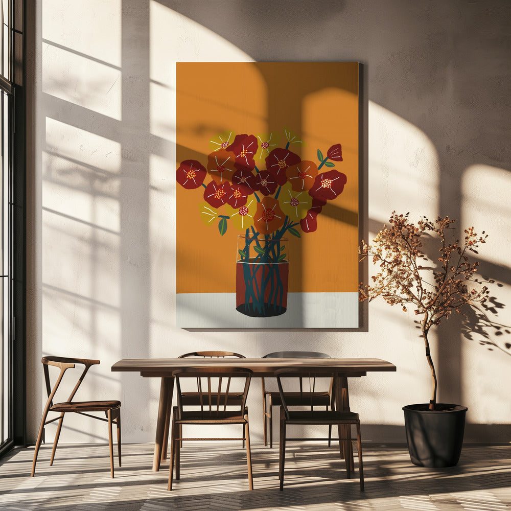 Floral flowers in vase | Canvas