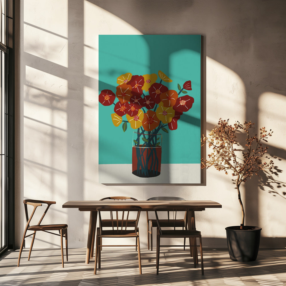 Floral flowers in vase | Canvas