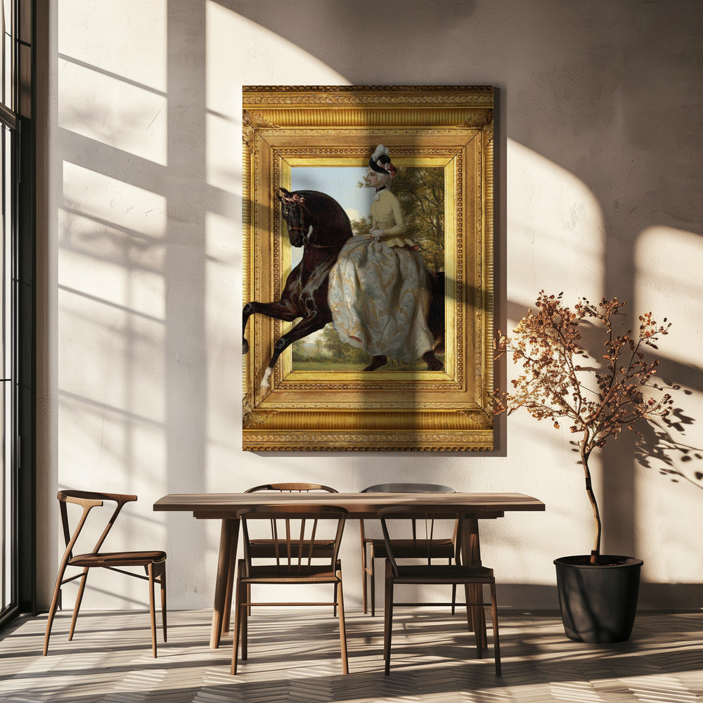 The Lady and Her Horse | Canvas