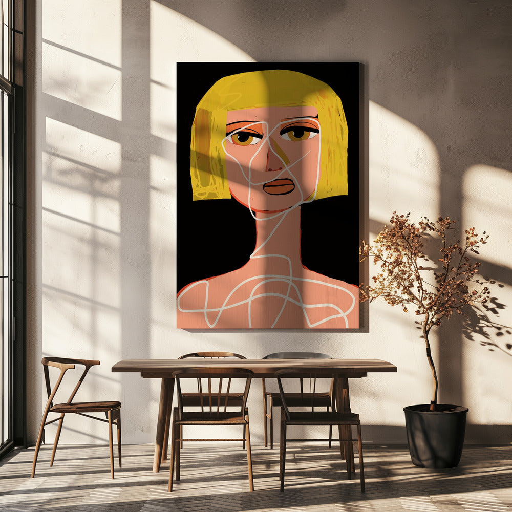 Tied up woman Tangled | Canvas