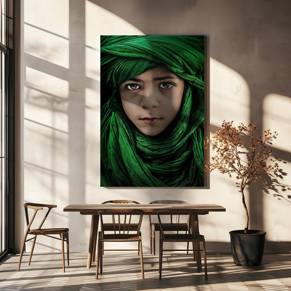 Green Boy | Canvas