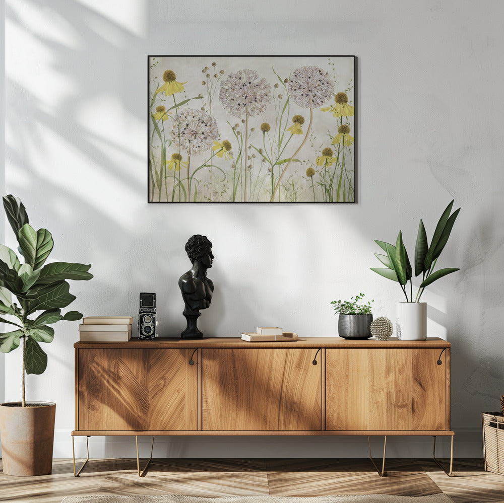 Alliums and heleniums | Poster