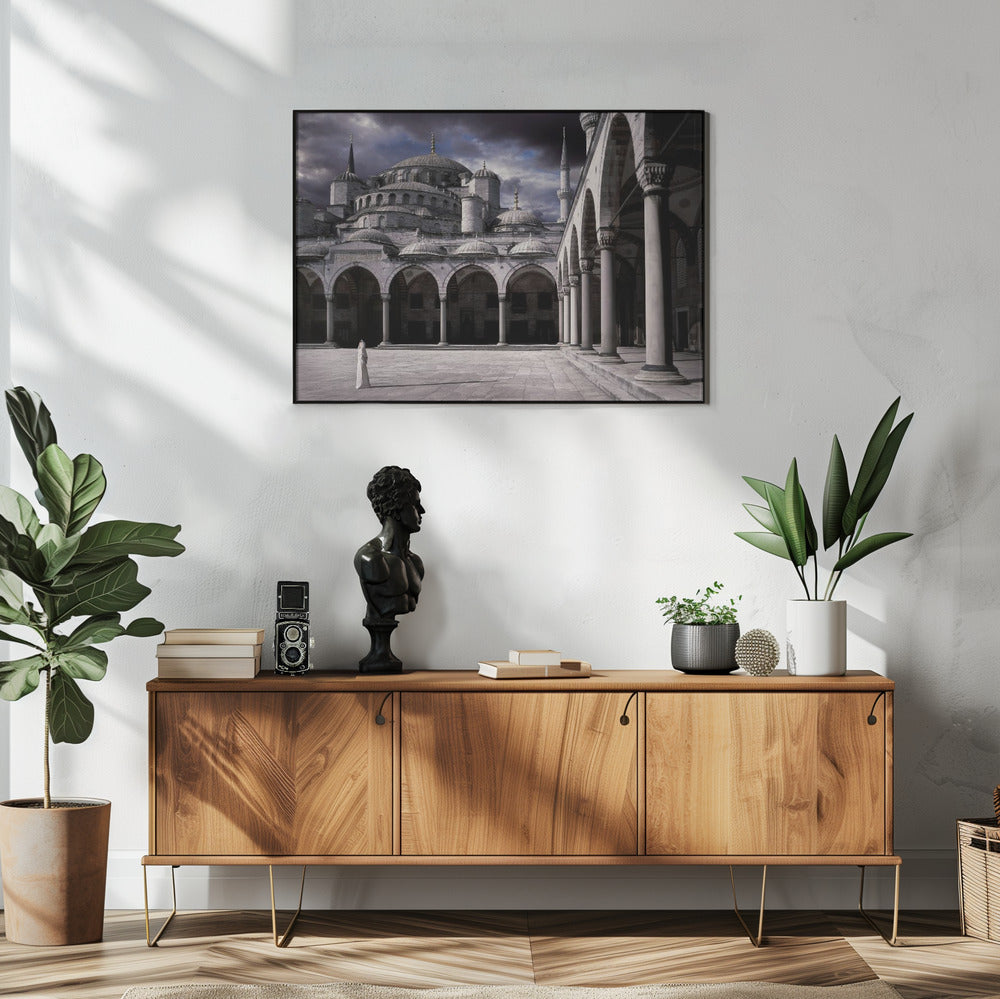 Lady and the mosque | Poster