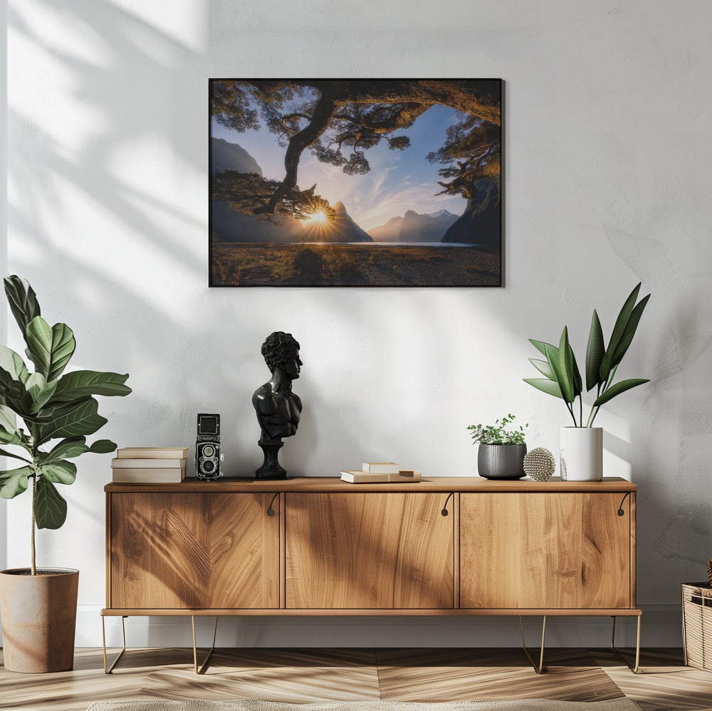 Sunny Day in Milford Sound | Poster