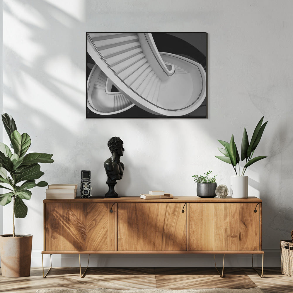 B&amp;W staircase | Poster