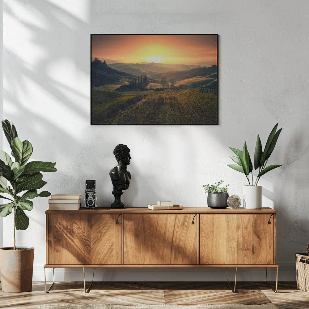 Val d'Orcia in the morning | Poster