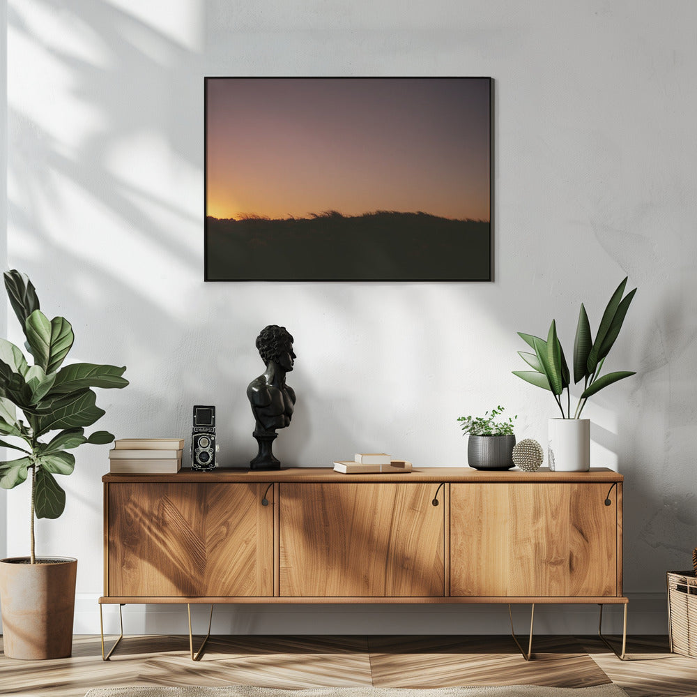 Dune Grass Sunset Horizontal | Poster
