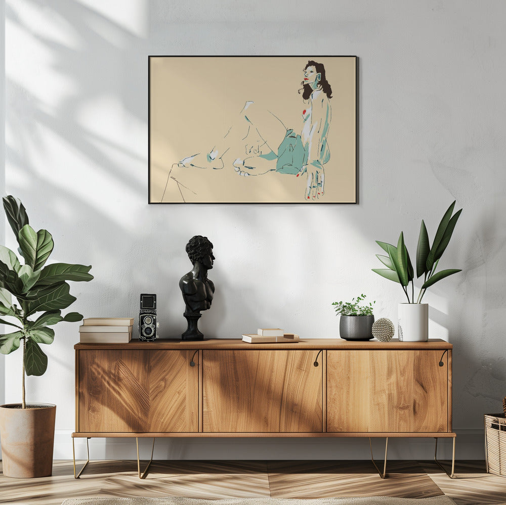 Girl Sitting | Poster