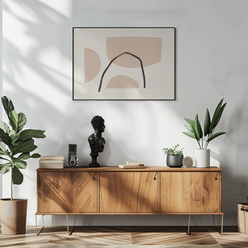 Geometric Shapes In Earthy Tones | Poster