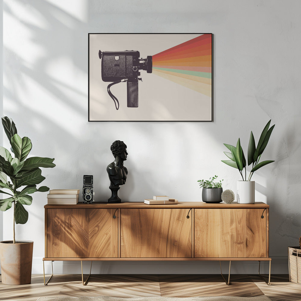 Movie Camera Rainbow | Poster
