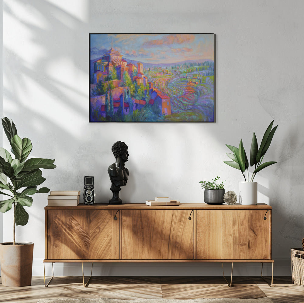 Vibrant Hillside Dawn | Poster