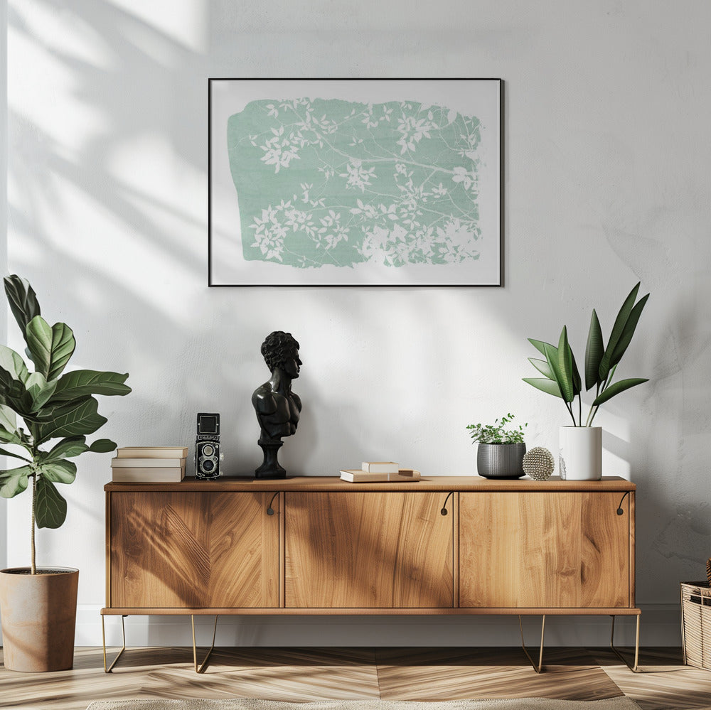 Mint Tree Foliage Silhouette | Poster