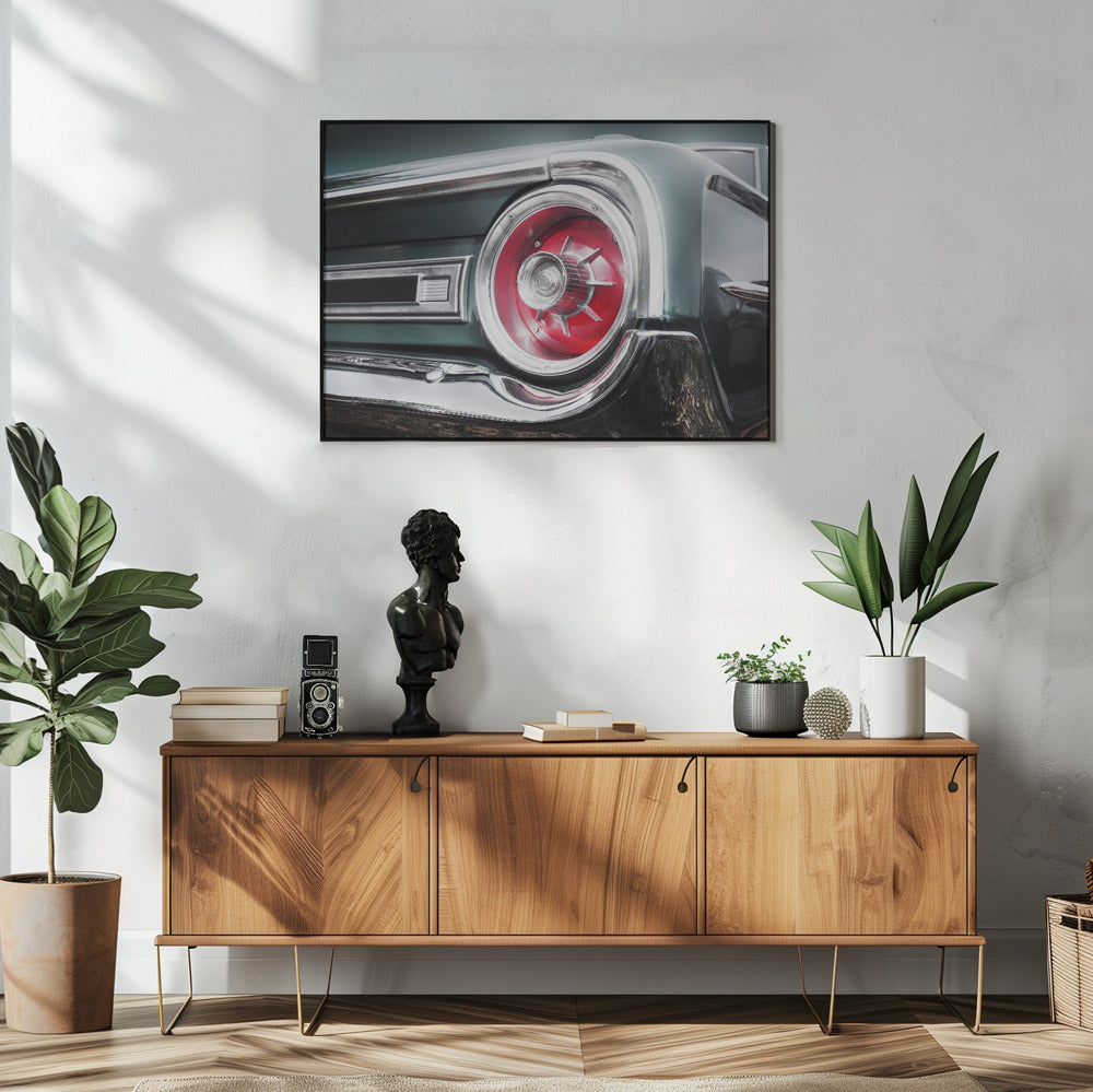 American classic car Galaxie 500 1964 Rear | Poster