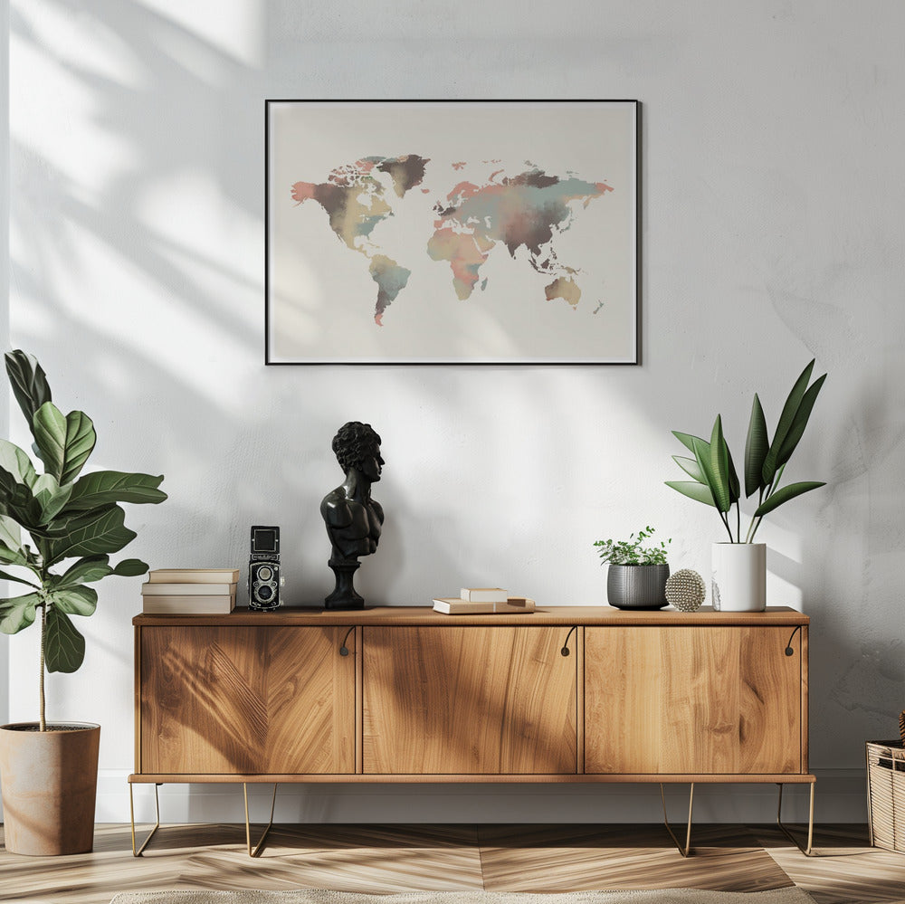 Watercolor World Map | Poster