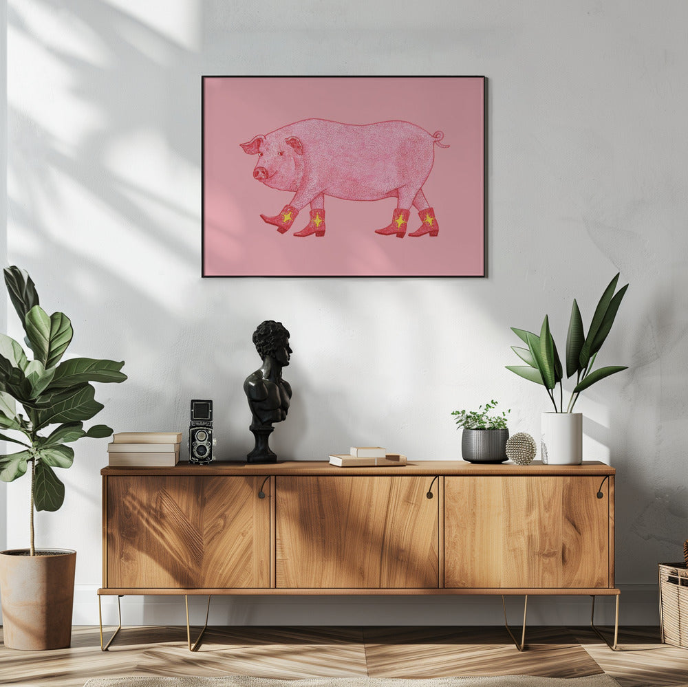 Marjorie the Cowgirl Pig | Poster